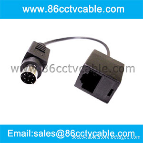 RJ-45 Cable to MINI DIN Male Coupler